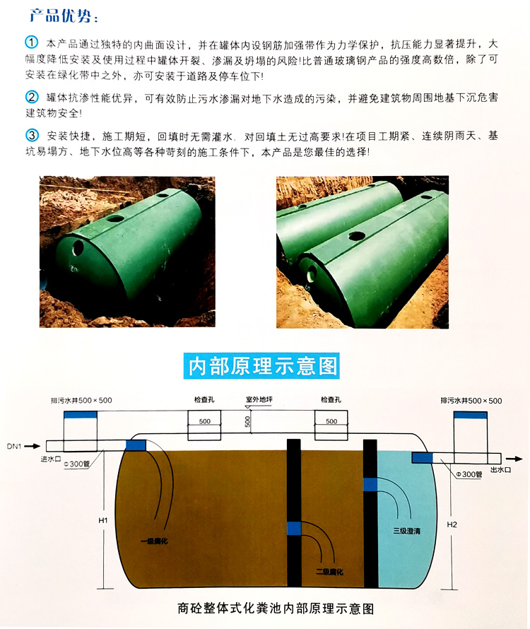 玉屏玻璃钢化粪池